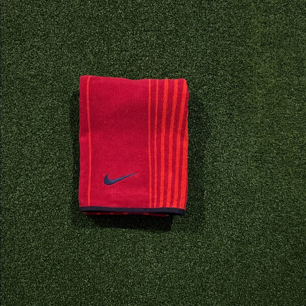 Nike Red Sports Towel with Logo
